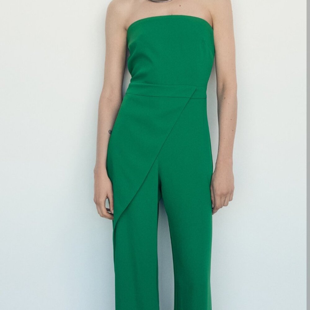 Mano Wide Leg Strapless Jumpsuit